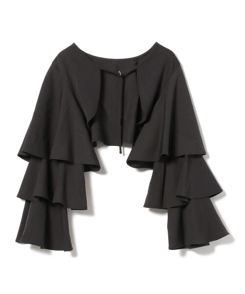 Ray BEAMS（レイビームス）の「Ray BEAMS / ティアード スリーブ 2Way ボレロ（シャツ/ブラウス・レディース・ブラック/ミント・ONE SIZE）」の20枚目の写真