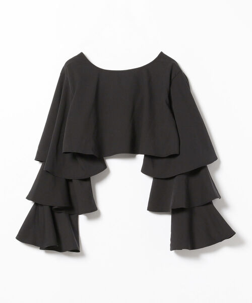 Ray BEAMS（レイビームス）の「Ray BEAMS / ティアード スリーブ 2Way ボレロ（シャツ/ブラウス・レディース・ブラック/ミント・ONE SIZE）」の21枚目の写真