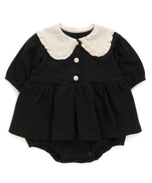 Ampersand（アンパサンド）の「【premier】 ワンピロンパス（ロンパース・キッズ・ブラック/ピンク・60/70/80）」の2枚目の写真