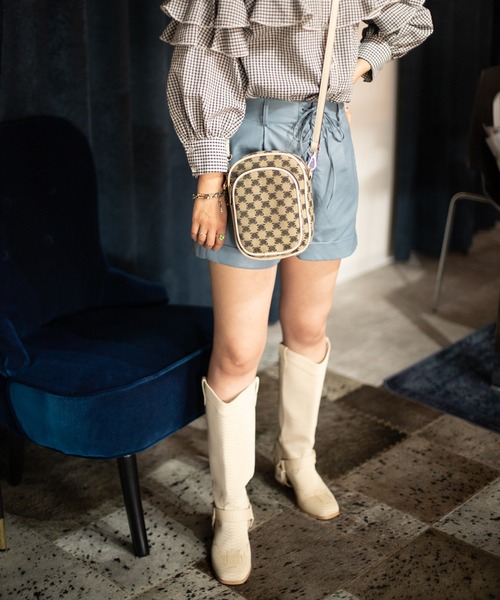 jouetie(ジュエティ)の「【jouetie/ジュエティ】JJモノグラムジャガード縦長ポシェット(ショルダーバッグ・レディース・アイボリー/ブラック/ベージュ/ダークブルー/キャメル・FREE)」の22枚目の写真
