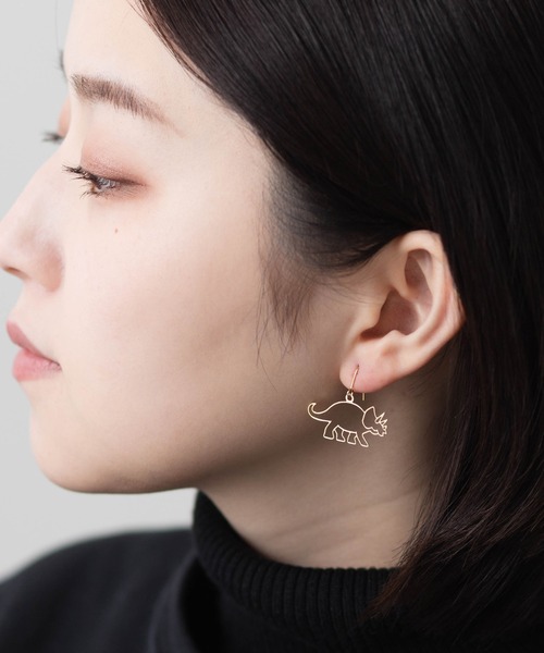 フレームダイナソーピアス（ピアス（両耳用））｜gargle