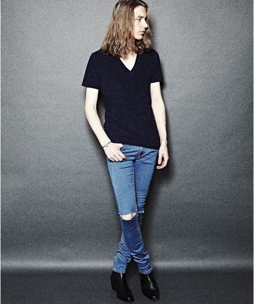 GalaabenD（ガラアーベント）の「スーパーストレッチデニム　スラッシュ（デニムパンツ・メンズ・オフホワイト/ブラック/ブルー・SMALL/MEDIUM/LARGE）」の14枚目の写真