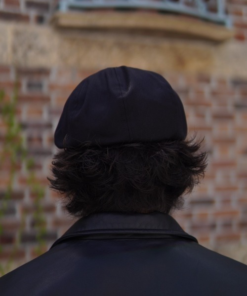 schott（ショット）の「【別注アイテム】CPH/シーピーエイチ/575 LEATHER CASQUETTE/レザー キャスケット（ハンチング/ベレー帽・メンズ・ブラック/チャコール・F）」の7枚目の写真