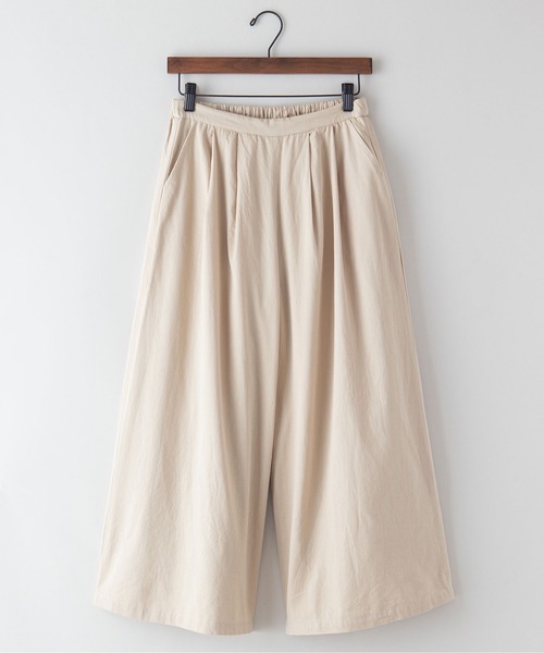 fort point（フォーポイント）の「【FORT POINT/フォートポイント】タック入りワイドパンツ フレアシルエット（その他パンツ・レディース・ブラック/ピンク/ブルー/ライトブラウン・FREE）」の3枚目の写真