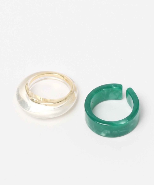 niko and...(ニコアンド)の「ウォッシャブルクリアセットリング(リング・レディース・セージグリーン/ブラック/その他/イエロー/グリーン/ブラウン・0)」の4枚目の写真