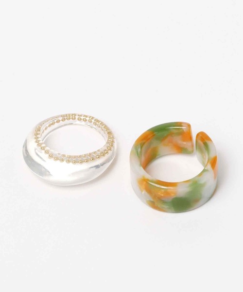 niko and...(ニコアンド)の「ウォッシャブルクリアセットリング(リング・レディース・セージグリーン/ブラック/その他/イエロー/グリーン/ブラウン・0)」の5枚目の写真