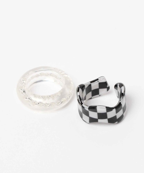 niko and...(ニコアンド)の「ウォッシャブルクリアセットリング(リング・レディース・セージグリーン/ブラック/その他/イエロー/グリーン/ブラウン・0)」の2枚目の写真