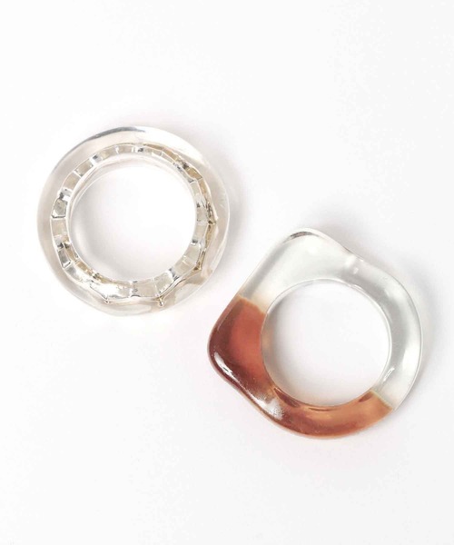 niko and...(ニコアンド)の「ウォッシャブルクリアセットリング(リング・レディース・セージグリーン/ブラック/その他/イエロー/グリーン/ブラウン・0)」の9枚目の写真