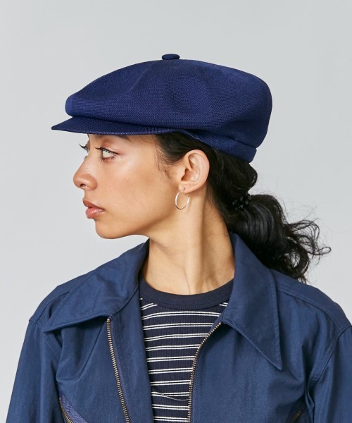 ブラウンゴールドストライプキャスケット KANGOL（カンゴール）の「KANGOL TROPIC SPITFIRE（キャスケット