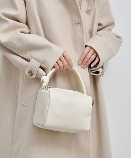 RETRO GIRL（レトロガール）の「スクエアBAG（ハンドバッグ・レディース・ブラック/ナチュラル/ブルー・ONE SIZE）」の5枚目の写真