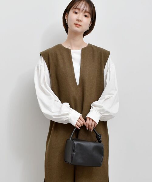 RETRO GIRL（レトロガール）の「スクエアBAG（ハンドバッグ・レディース・ブラック/ナチュラル/ブルー・ONE SIZE）」の10枚目の写真