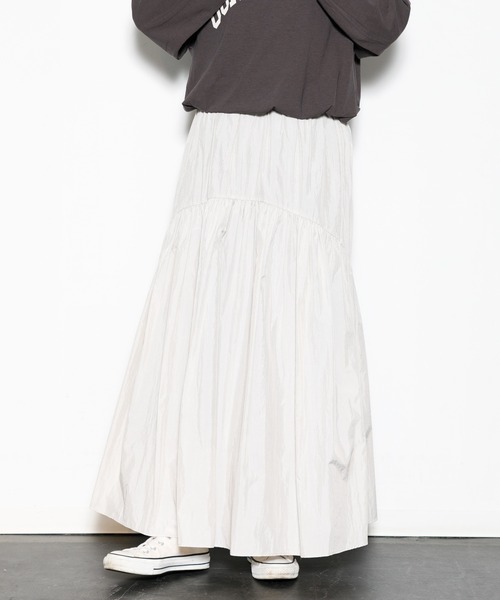 AMERICAN RAG CIE（アメリカンラグシー）の「ギャザーデザインロングスカート（スカート・レディース・ブラック/ライトグレー/ライトカーキ・FREE）」の19枚目の写真