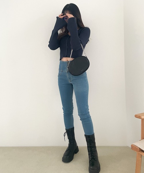 Heather（ヘザー）の「袖フレアピタニットカーディガン　193494（カーディガン/ボレロ・レディース・アイボリー/ネイビー/イエロー/パープル・FREE）」の20枚目の写真