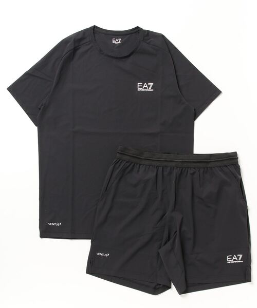 EMPORIO ARMANI EA7(エンポリオアルマーニイーエーセブン)の「【エンポリオ アルマーニ EA7】ダイナミック アスリート Tシャツ&ショートパンツセット VENTUS7テクニカルファブリック(Tシャツ/カットソー・メンズ・ホワイト×ブラック/ブラック・X-LARGE/SMALL/XX-LARGE/MEDIUM/LARGE/X-SMALL)」の7枚目の写真
