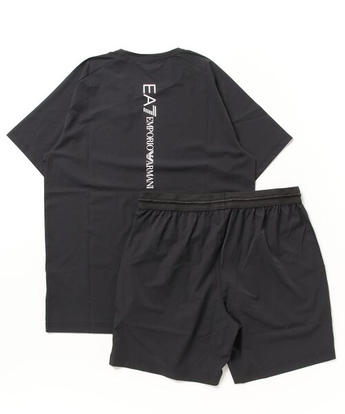 EMPORIO ARMANI EA7(エンポリオアルマーニイーエーセブン)の「【エンポリオ アルマーニ EA7】ダイナミック アスリート Tシャツ&ショートパンツセット VENTUS7テクニカルファブリック(Tシャツ/カットソー・メンズ・ホワイト×ブラック/ブラック・X-LARGE/SMALL/XX-LARGE/MEDIUM/LARGE/X-SMALL)」の8枚目の写真