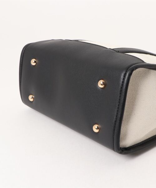 KOBE LETTUCE（コウベレタス）の「フェイクレザー切替キャンバスミニトートバッグ（トートバッグ・レディース・ピンク/グレー/カーキ/キャメル/ブラック/シルバー・FREE）」の14枚目の写真