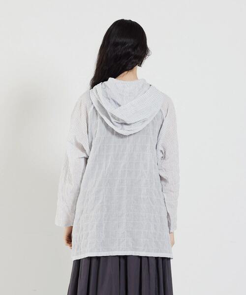 美品◎コンジェペイエアデュートリステス　シャーリングロングシャツ　ブラウス conges payes ADIEU TRISTESSE（コンジェ ペイエ アデュー