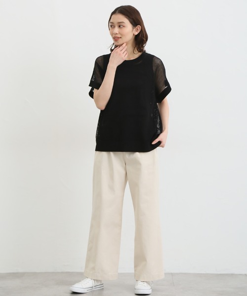 Honeys（ハニーズ）の「メッシュ編ベスト（ベスト・レディース・ベージュ/アイボリー/ターコイズブルー/ライム/ブラック・S/L/LL/M）」の22枚目の写真