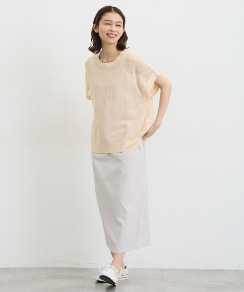 Honeys（ハニーズ）の「メッシュ編ベスト（ベスト・レディース・ベージュ/アイボリー/ターコイズブルー/ライム/ブラック・S/L/LL/M）」の11枚目の写真