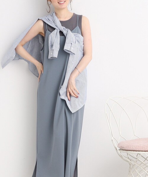 Cutie Blonde(キューティーブロンド)の「◆レースアップ キャミワンピース(ワンピース・レディース・ブラック/ナチュラル/ブルー・00)」の3枚目の写真