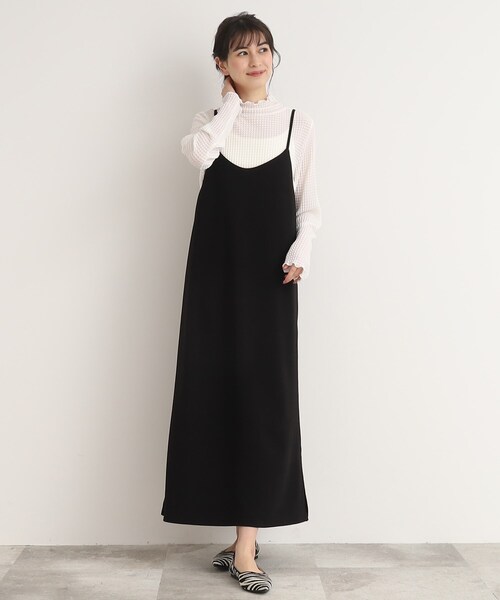 Cutie Blonde(キューティーブロンド)の「◆レースアップ キャミワンピース(ワンピース・レディース・ブラック/ナチュラル/ブルー・00)」の1枚目の写真