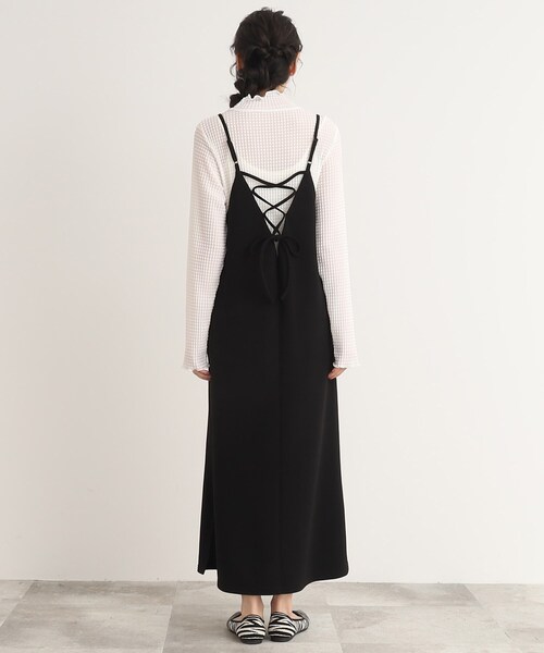 Cutie Blonde(キューティーブロンド)の「◆レースアップ キャミワンピース(ワンピース・レディース・ブラック/ナチュラル/ブルー・00)」の15枚目の写真