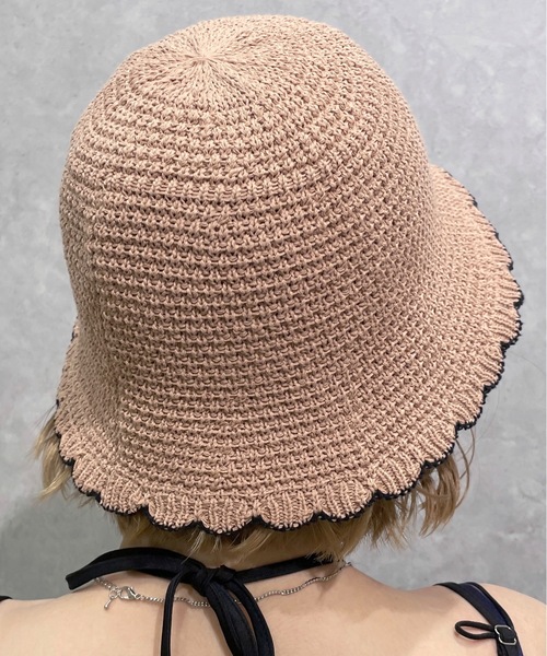 one wayザッカ（ワンウェイザッカ）の「スカラップニットハット（ハット・レディース・ホワイト/ブラック/ベージュ・FREE）」の11枚目の写真