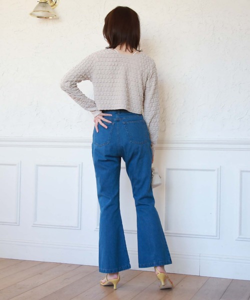 archives（アルシーヴ）の「タイトフレアデニム（デニムパンツ・レディース・サックスブルー/ブルー・SMALL/MEDIUM）」の4枚目の写真