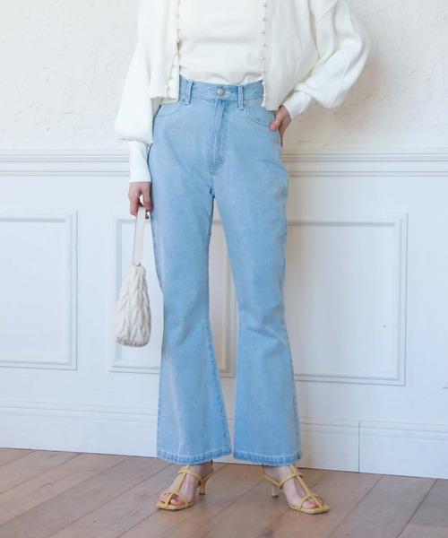 archives（アルシーヴ）の「タイトフレアデニム（デニムパンツ・レディース・サックスブルー/ブルー・SMALL/MEDIUM）」の7枚目の写真