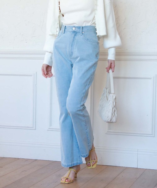 archives（アルシーヴ）の「タイトフレアデニム（デニムパンツ・レディース・サックスブルー/ブルー・SMALL/MEDIUM）」の8枚目の写真