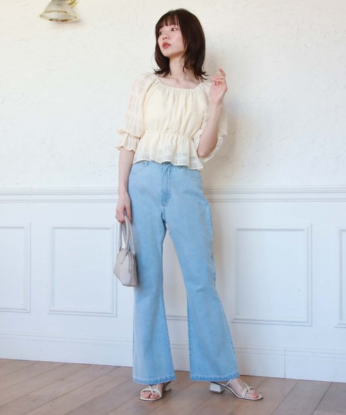 archives（アルシーヴ）の「タイトフレアデニム（デニムパンツ・レディース・サックスブルー/ブルー・SMALL/MEDIUM）」の10枚目の写真