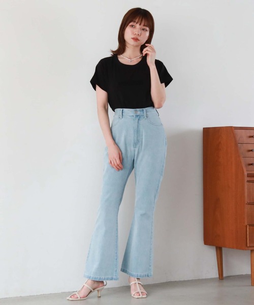 archives（アルシーヴ）の「タイトフレアデニム（デニムパンツ・レディース・サックスブルー/ブルー・SMALL/MEDIUM）」の21枚目の写真