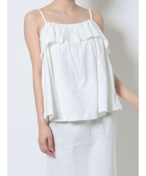 merry jenny（メリージェニー）の「frill cotton camisole（キャミソール・レディース・ブラック/オフホワイト/オレンジ・FREE）」の7枚目の写真