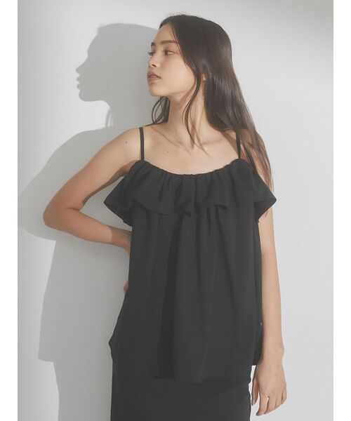 merry jenny（メリージェニー）の「frill cotton camisole（キャミソール・レディース・ブラック/オフホワイト/オレンジ・FREE）」の14枚目の写真