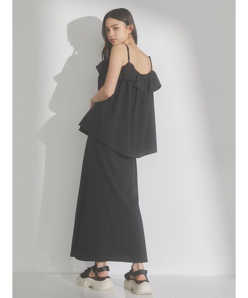 merry jenny（メリージェニー）の「frill cotton camisole（キャミソール・レディース・ブラック/オフホワイト/オレンジ・FREE）」の6枚目の写真