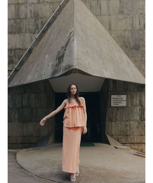 merry jenny（メリージェニー）の「frill cotton camisole（キャミソール・レディース・ブラック/オフホワイト/オレンジ・FREE）」の20枚目の写真