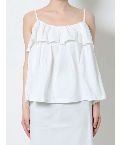 merry jenny（メリージェニー）の「frill cotton camisole（キャミソール・レディース・ブラック/オフホワイト/オレンジ・FREE）」の22枚目の写真