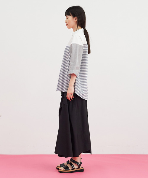 FRAPBOIS（フラボア）の「ボーダーシャツ（シャツ/ブラウス・レディース・グレー/マルチ・1/2）」の8枚目の写真