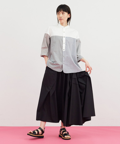 FRAPBOIS（フラボア）の「ボーダーシャツ（シャツ/ブラウス・レディース・グレー/マルチ・1/2）」の10枚目の写真