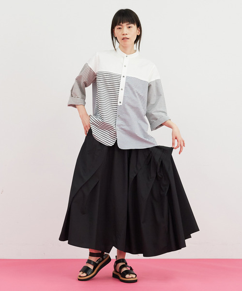 FRAPBOIS（フラボア）の「ボーダーシャツ（シャツ/ブラウス・レディース・グレー/マルチ・1/2）」の12枚目の写真