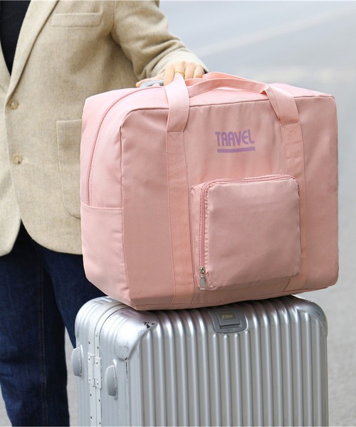 LOPASS(ロパス)の「キャリーケース オンザバッグ 旅行バッグ(スーツケース/キャリーバッグ・レディース・グレイッシュベージュ/ブラック/ピンク/グレー・FREE)」の4枚目の写真