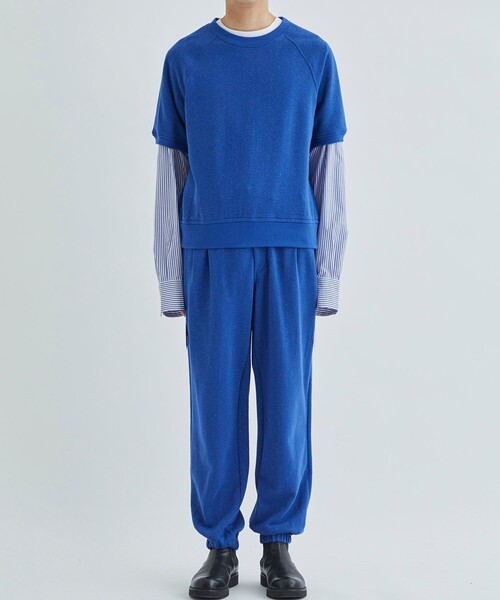 BED J.W. FORD（ベッドフォード）の「【BED J.W. FORD/ベッドフォード】Half Sleeve Pullover（スウェット・メンズ・グレー/ブルー・0/1）」の15枚目の写真