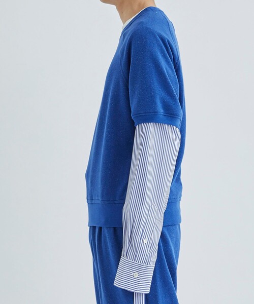 BED J.W. FORD（ベッドフォード）の「【BED J.W. FORD/ベッドフォード】Half Sleeve Pullover（スウェット・メンズ・グレー/ブルー・0/1）」の9枚目の写真