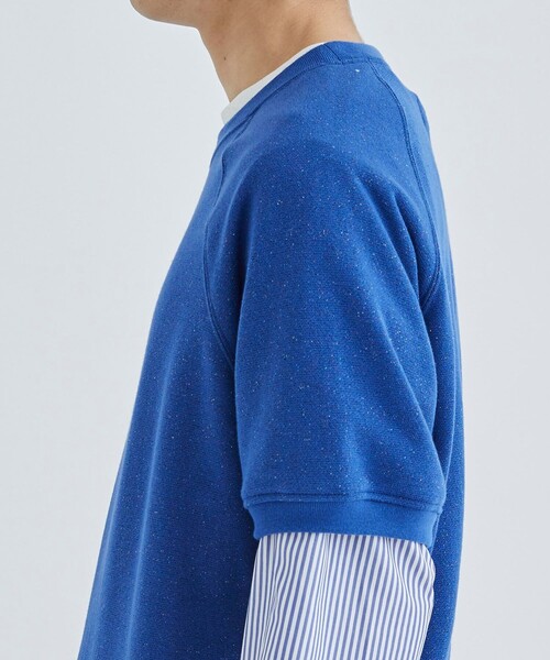 BED J.W. FORD（ベッドフォード）の「【BED J.W. FORD/ベッドフォード】Half Sleeve Pullover（スウェット・メンズ・グレー/ブルー・0/1）」の3枚目の写真