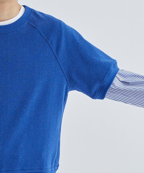 BED J.W. FORD（ベッドフォード）の「【BED J.W. FORD/ベッドフォード】Half Sleeve Pullover（スウェット・メンズ・グレー/ブルー・0/1）」の16枚目の写真