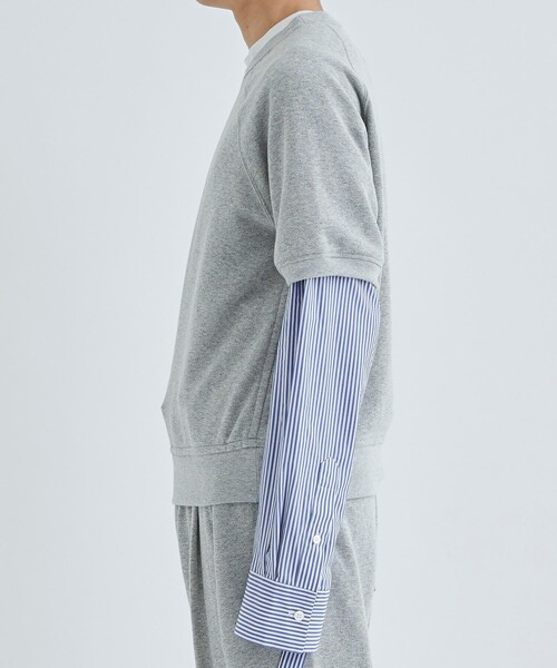 BED J.W. FORD（ベッドフォード）の「【BED J.W. FORD/ベッドフォード】Half Sleeve Pullover（スウェット・メンズ・グレー/ブルー・0/1）」の13枚目の写真