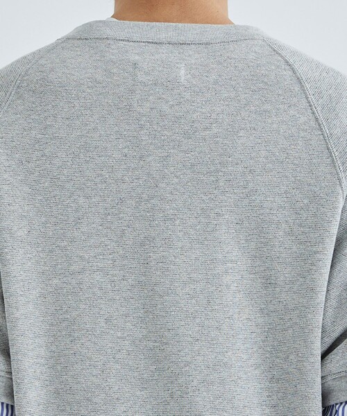 BED J.W. FORD（ベッドフォード）の「【BED J.W. FORD/ベッドフォード】Half Sleeve Pullover（スウェット・メンズ・グレー/ブルー・0/1）」の17枚目の写真