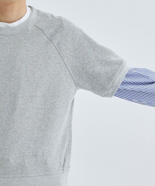 BED J.W. FORD（ベッドフォード）の「【BED J.W. FORD/ベッドフォード】Half Sleeve Pullover（スウェット・メンズ・グレー/ブルー・0/1）」の22枚目の写真