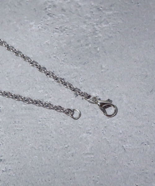 SBG（エスビー）の「SBG 3連リングネックレス（ネックレス・メンズ・シルバー×ブラック/シルバー×ブルー/シルバー系その他/シルバー×ゴールド・FREE）」の7枚目の写真