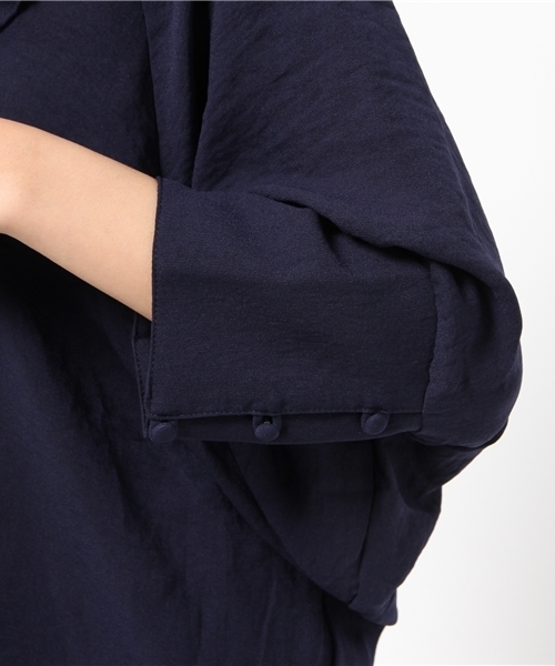 mystic（ミスティック）の「衿フリルVプルオーバー（シャツ/ブラウス・レディース・オフホワイト/ネイビー/ブラック・ﾌﾘ-）」の8枚目の写真